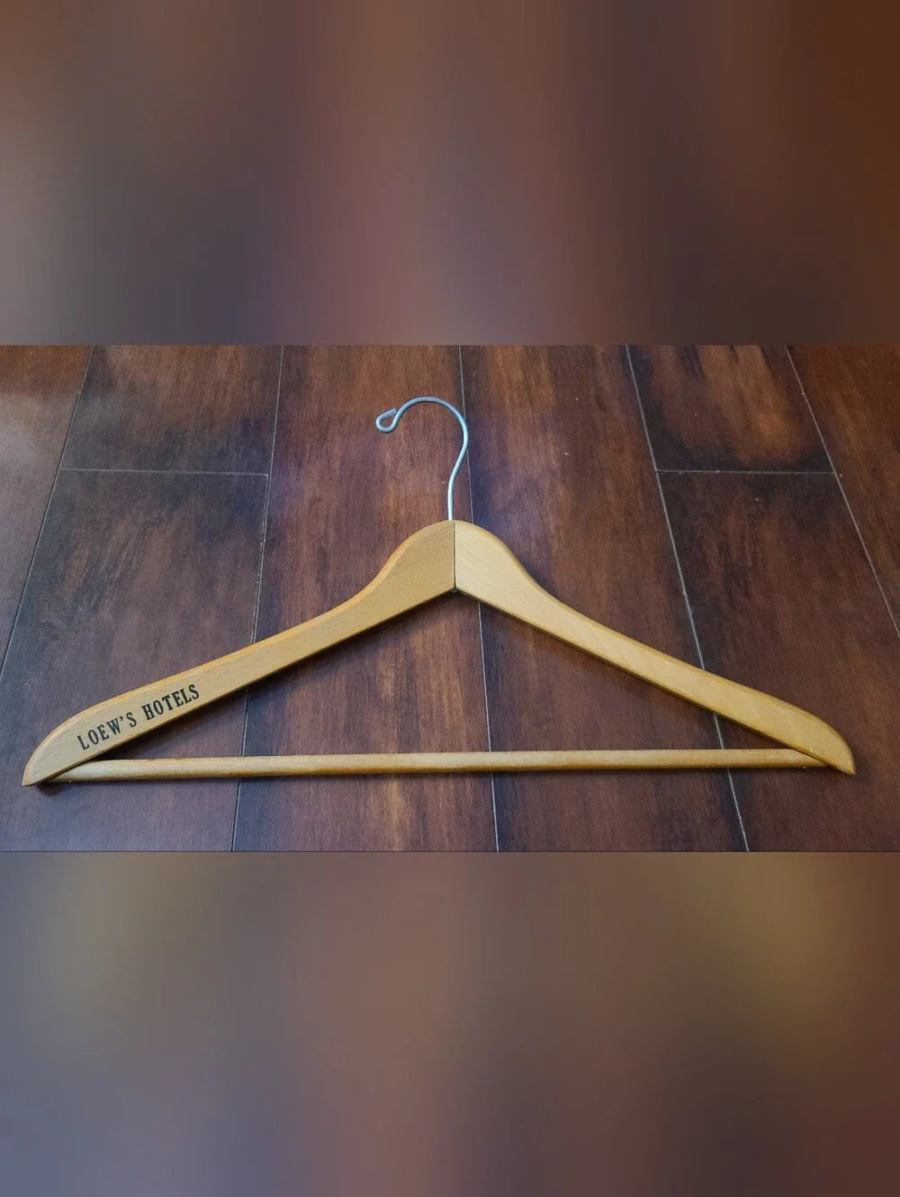 Vtg Loew's Hotels Wooden Hanger Mid-Century Hotel Advertising Memorabilia